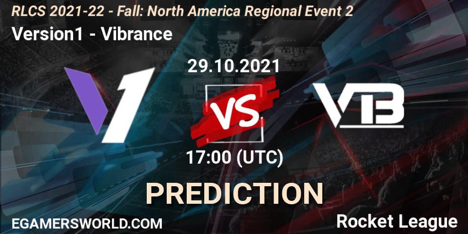 Version1 - Vibrance: ennuste. 29.10.2021 at 17:00, Rocket League, RLCS 2021-22 - Fall: North America Regional Event 2