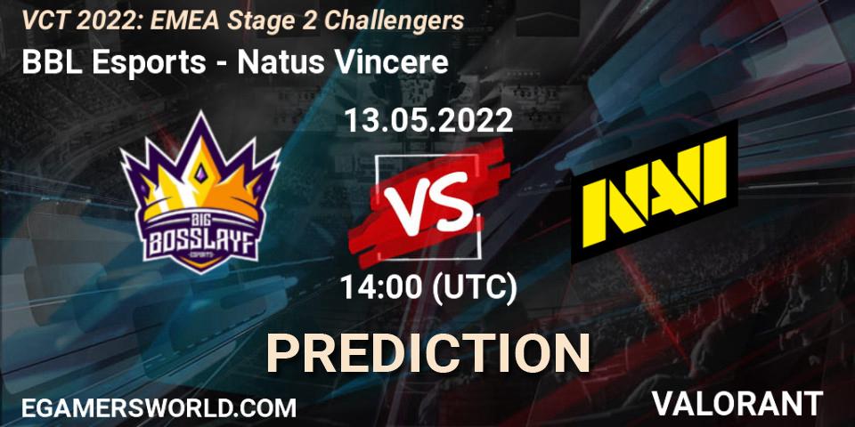 BBL Esports - Natus Vincere: ennuste. 13.05.22, VALORANT, VCT 2022: EMEA Stage 2 Challengers