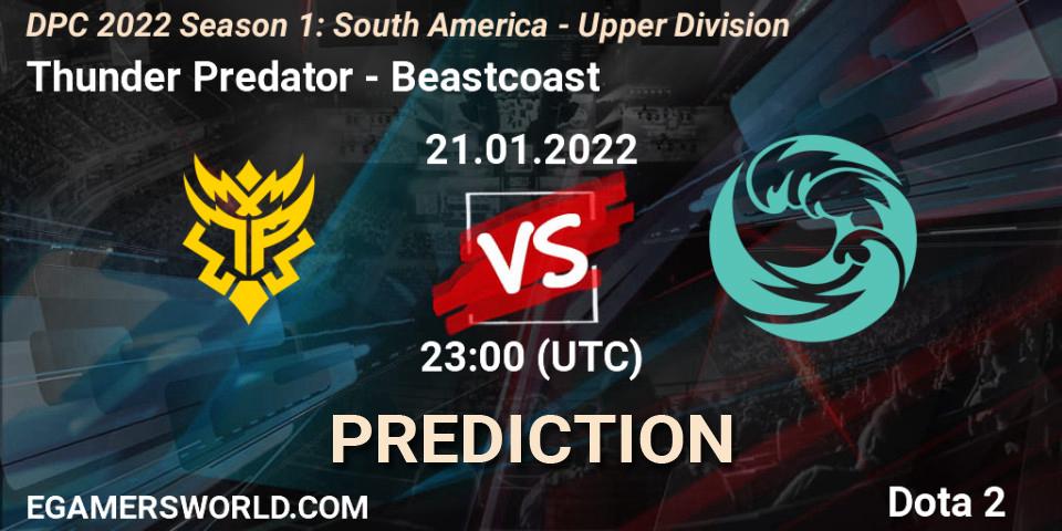 Thunder Predator - Beastcoast: ennuste. 21.01.22, Dota 2, DPC 2022 Season 1: South America - Upper Division