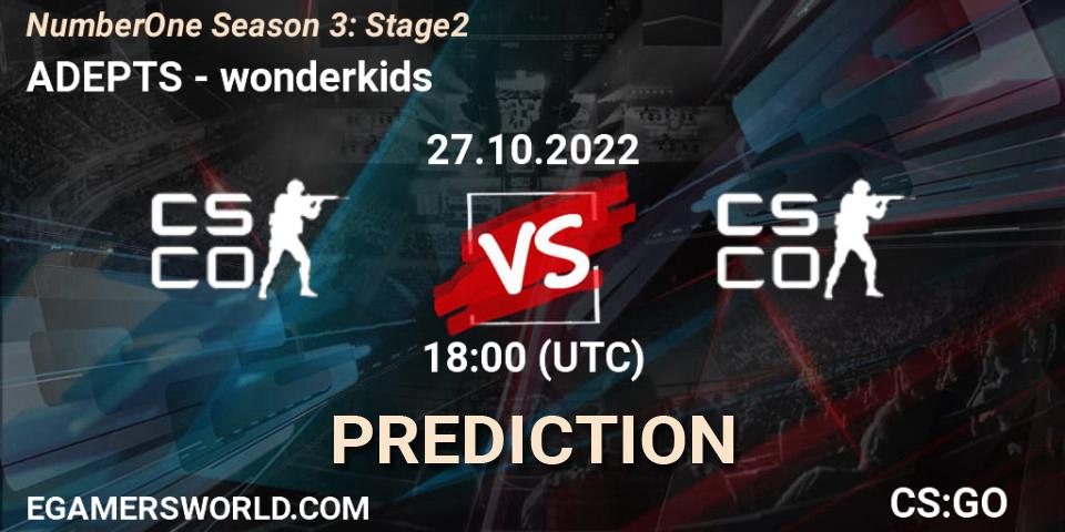 ADEPTS - wonderkids: ennuste. 27.10.2022 at 18:00, Counter-Strike (CS2), NumberOne Season 3: Stage 2