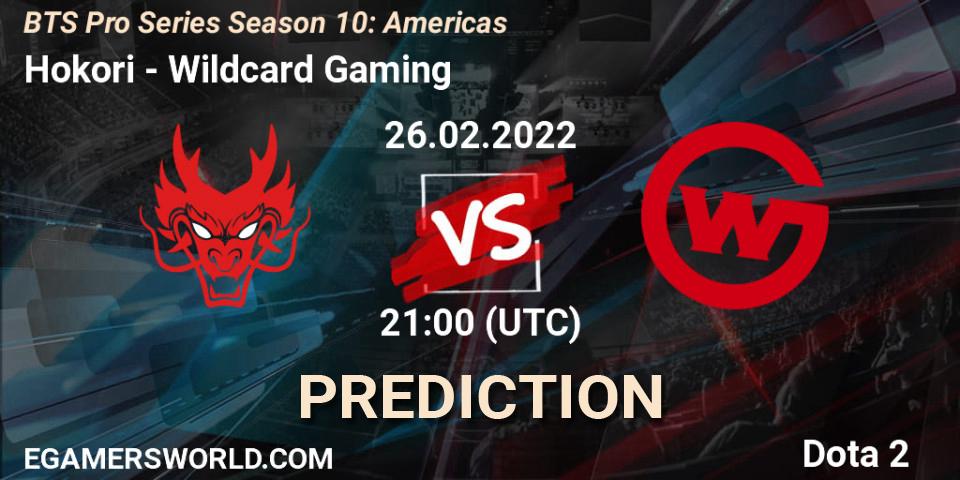 Hokori - Wildcard Gaming: ennuste. 26.02.2022 at 21:03, Dota 2, BTS Pro Series Season 10: Americas
