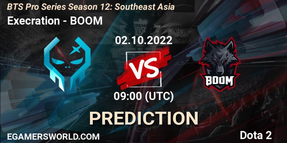 Execration - BOOM: ennuste. 02.10.2022 at 09:00, Dota 2, BTS Pro Series Season 12: Southeast Asia
