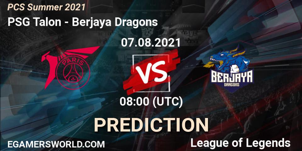 PSG Talon - Berjaya Dragons: ennuste. 07.08.2021 at 08:00, LoL, PCS Summer 2021