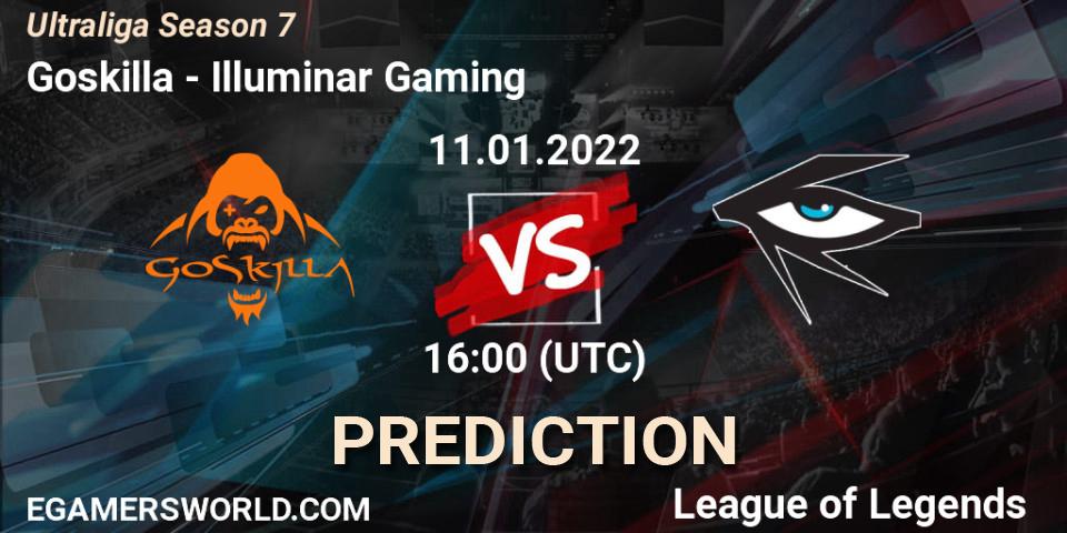 Goskilla - Illuminar Gaming: ennuste. 11.01.2022 at 16:00, LoL, Ultraliga Season 7