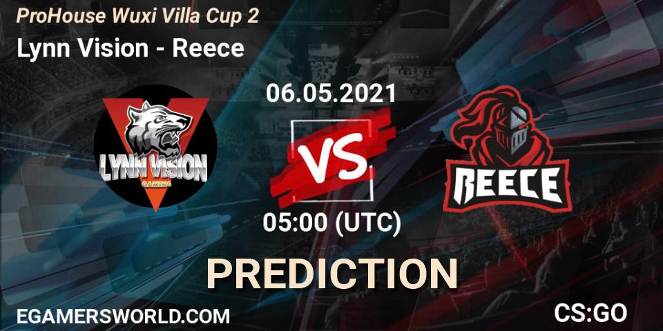 Lynn Vision - Reece: ennuste. 06.05.2021 at 05:00, Counter-Strike (CS2), ProHouse Wuxi Villa Cup Season 2