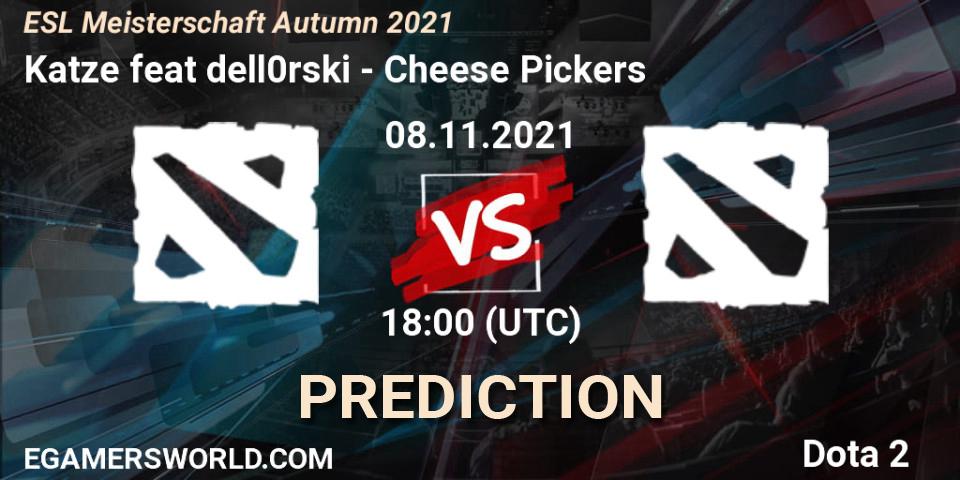 Katze feat dell0rski - Cheese Pickers: ennuste. 08.11.2021 at 19:09, Dota 2, ESL Meisterschaft Autumn 2021