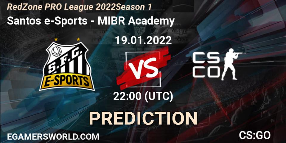 Santos e-Sports - MIBR Academy: ennuste. 21.01.22, CS2 (CS:GO), RedZone PRO League 2022 Season 1