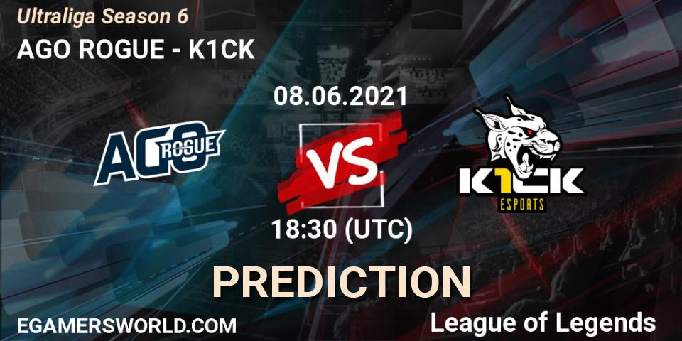AGO ROGUE - K1CK: ennuste. 08.06.2021 at 19:00, LoL, Ultraliga Season 6