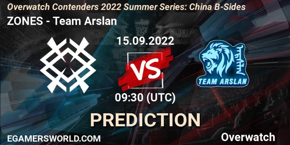ZONES - Team Arslan: ennuste. 15.09.22, Overwatch, Overwatch Contenders 2022 Summer Series: China B-Sides
