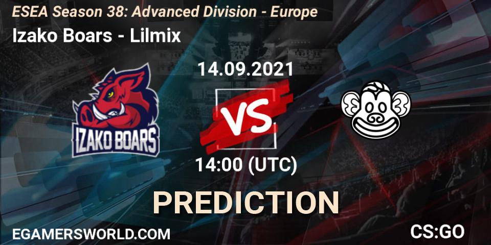 Izako Boars - Lilmix: ennuste. 14.09.2021 at 14:00, Counter-Strike (CS2), ESEA Season 38: Advanced Division - Europe