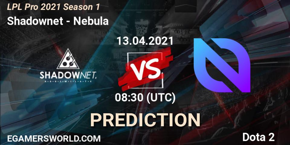 Shadownet - Nebula: ennuste. 13.04.2021 at 08:36, Dota 2, LPL Pro 2021 Season 1