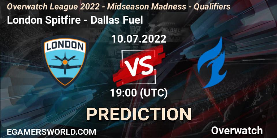 London Spitfire - Dallas Fuel: ennuste. 10.07.22, Overwatch, Overwatch League 2022 - Midseason Madness - Qualifiers