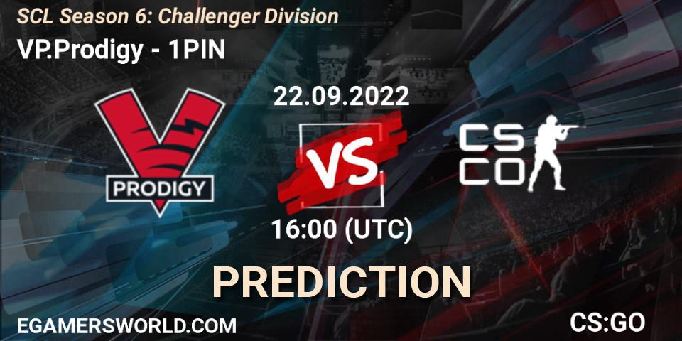 VP.Prodigy - 1PIN: ennuste. 22.09.2022 at 16:00, Counter-Strike (CS2), SCL Season 6: Challenger Division