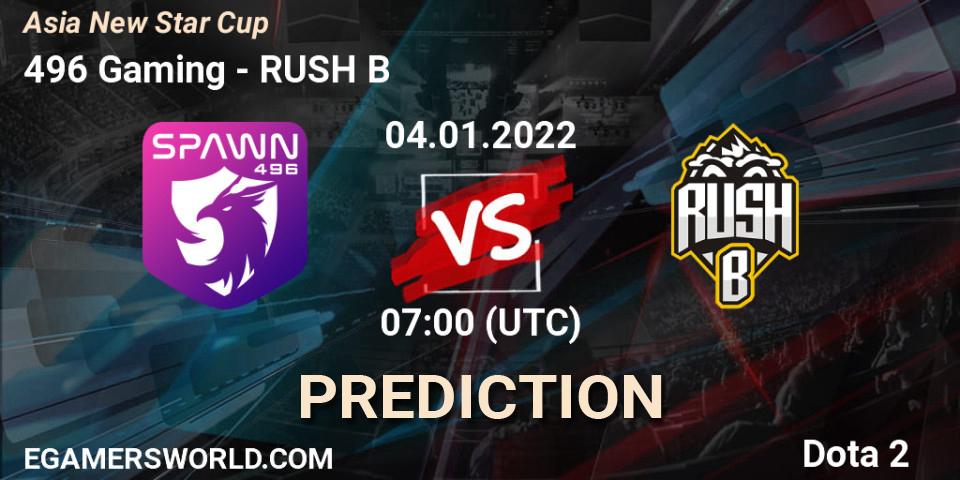 496 Gaming - RUSH B: ennuste. 04.01.2022 at 07:19, Dota 2, Asia New Star Cup