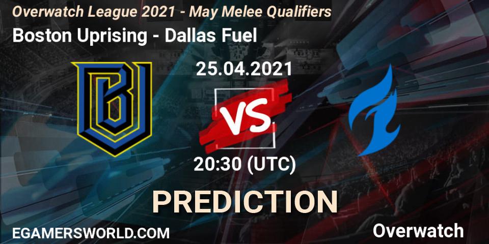 Boston Uprising - Dallas Fuel: ennuste. 25.04.2021 at 20:00, Overwatch, Overwatch League 2021 - May Melee Qualifiers