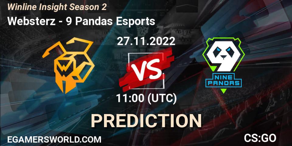 Websterz - 9 Pandas Esports: ennuste. 27.11.22, CS2 (CS:GO), Winline Insight Season 2