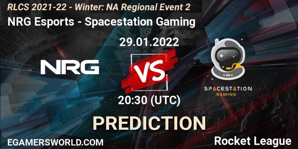 NRG Esports - Spacestation Gaming: ennuste. 29.01.2022 at 21:00, Rocket League, RLCS 2021-22 - Winter: NA Regional Event 2