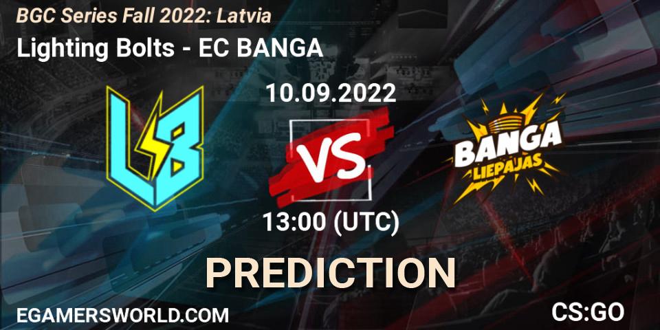 Lighting Bolts - EC BANGA: ennuste. 10.09.2022 at 13:00, Counter-Strike (CS2), BGC Series Fall 2022: Latvia