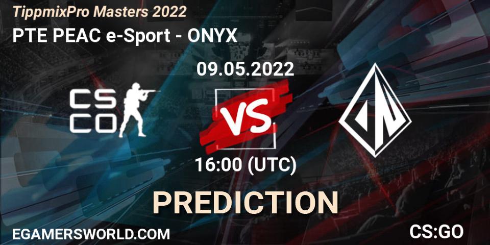 PTE PEAC e-Sport - ONYX: ennuste. 09.05.2022 at 16:00, Counter-Strike (CS2), TippmixPro Masters 2022