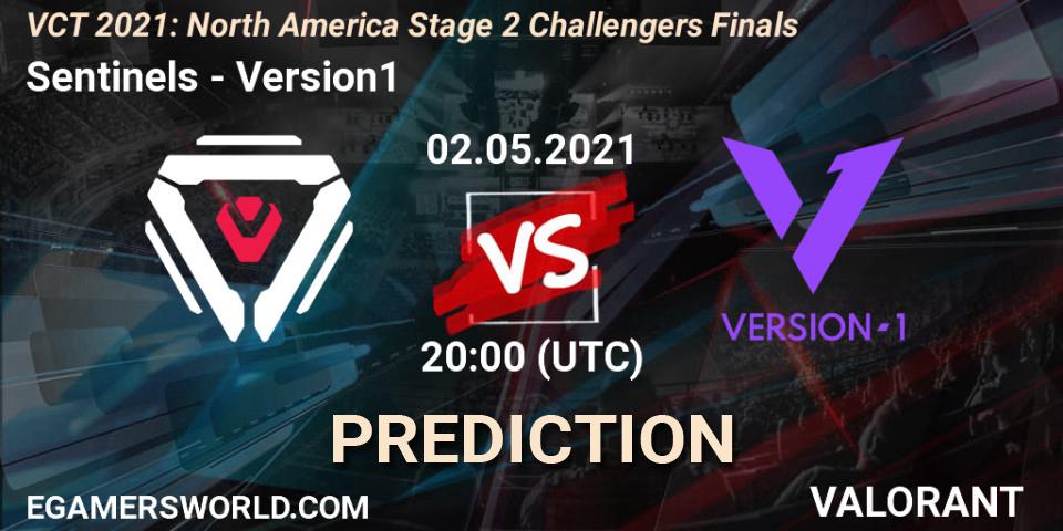 Sentinels - Version1: ennuste. 02.05.2021 at 20:00, VALORANT, VCT 2021: North America Stage 2 Challengers Finals