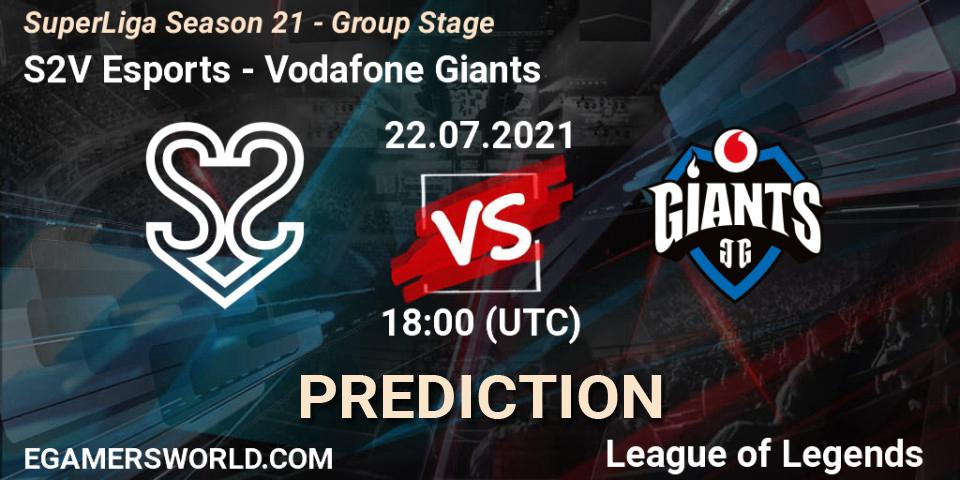 S2V Esports - Vodafone Giants: ennuste. 22.07.21, LoL, SuperLiga Season 21 - Group Stage 