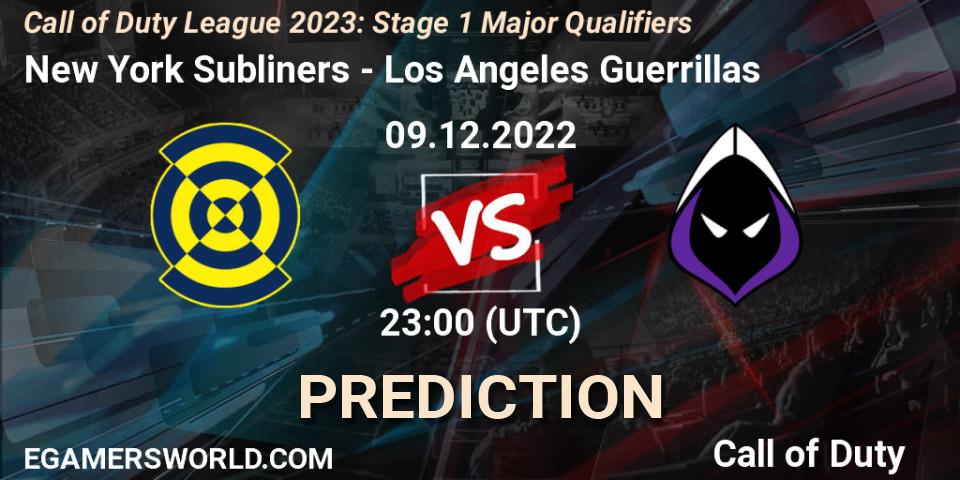 New York Subliners - Los Angeles Guerrillas: ennuste. 09.12.2022 at 23:00, Call of Duty, Call of Duty League 2023: Stage 1 Major Qualifiers