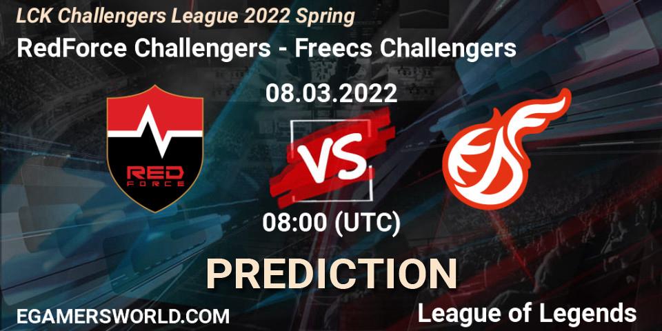 RedForce Challengers - Freecs Challengers: ennuste. 08.03.2022 at 08:00, LoL, LCK Challengers League 2022 Spring