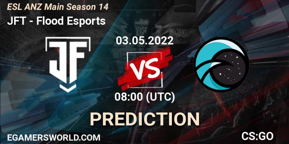 JFT - Flood Esports: ennuste. 03.05.2022 at 08:00, Counter-Strike (CS2), ESL ANZ Main Season 14