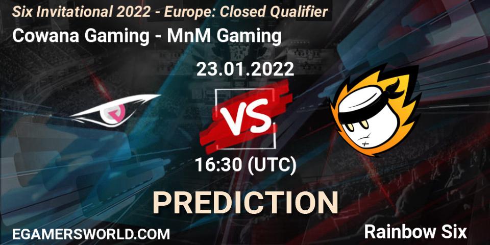 Cowana Gaming - MnM Gaming: ennuste. 23.01.2022 at 16:30, Rainbow Six, Six Invitational 2022 - Europe: Closed Qualifier