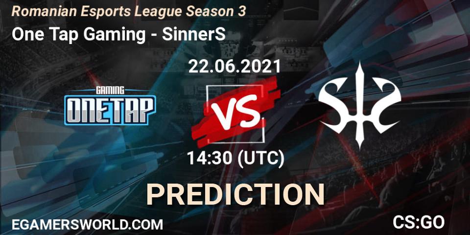 One Tap Gaming - SinnerS: ennuste. 22.06.21, CS2 (CS:GO), Romanian Esports League Season 3