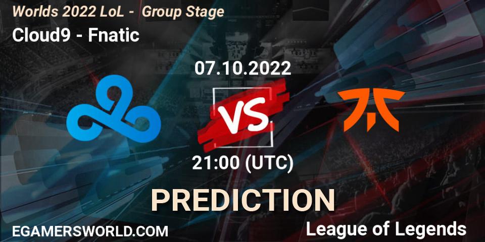 Cloud9 - Fnatic: ennuste. 07.10.22, LoL, Worlds 2022 LoL - Group Stage