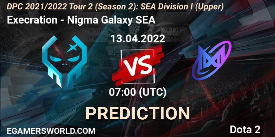 Execration - Nigma Galaxy SEA: ennuste. 13.04.2022 at 07:00, Dota 2, DPC 2021/2022 Tour 2 (Season 2): SEA Division I (Upper)