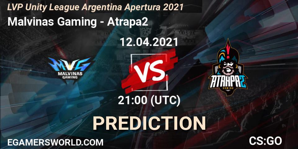 Malvinas Gaming - Atrapa2: ennuste. 12.04.21, CS2 (CS:GO), LVP Unity League Argentina Apertura 2021