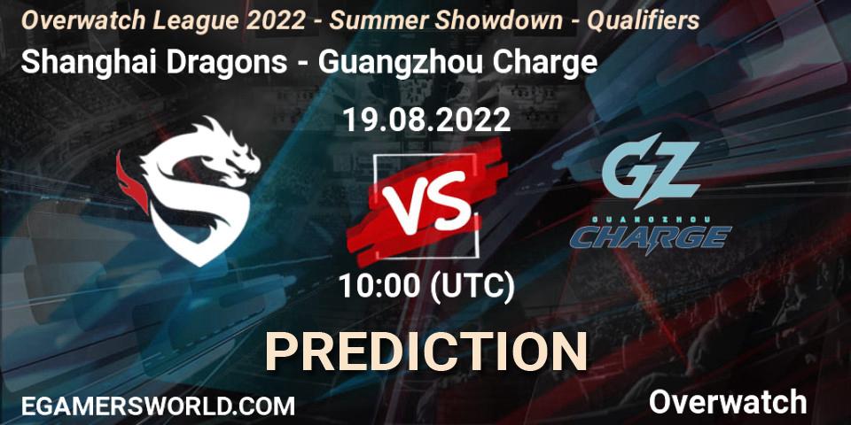 Shanghai Dragons - Guangzhou Charge: ennuste. 19.08.2022 at 10:00, Overwatch, Overwatch League 2022 - Summer Showdown - Qualifiers