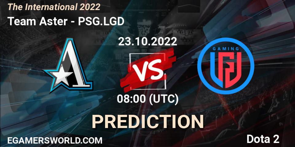 Team Aster - PSG.LGD: ennuste. 23.10.22, Dota 2, The International 2022