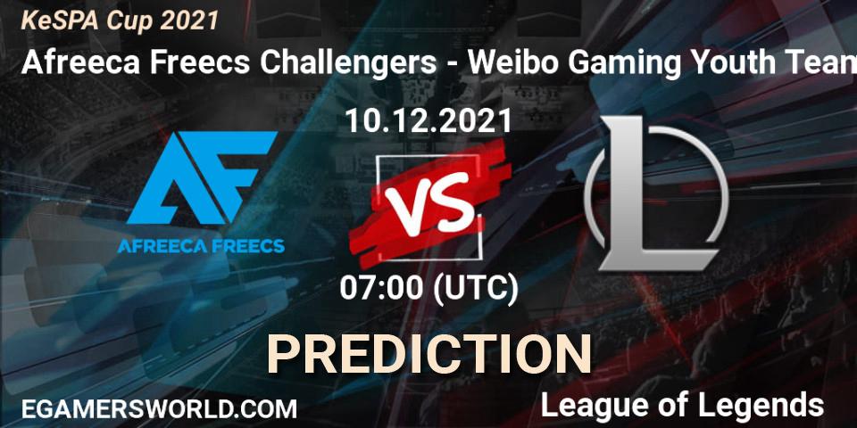 Afreeca Freecs Challengers - Weibo Gaming Youth Team: ennuste. 10.12.2021 at 06:00, LoL, KeSPA Cup 2021
