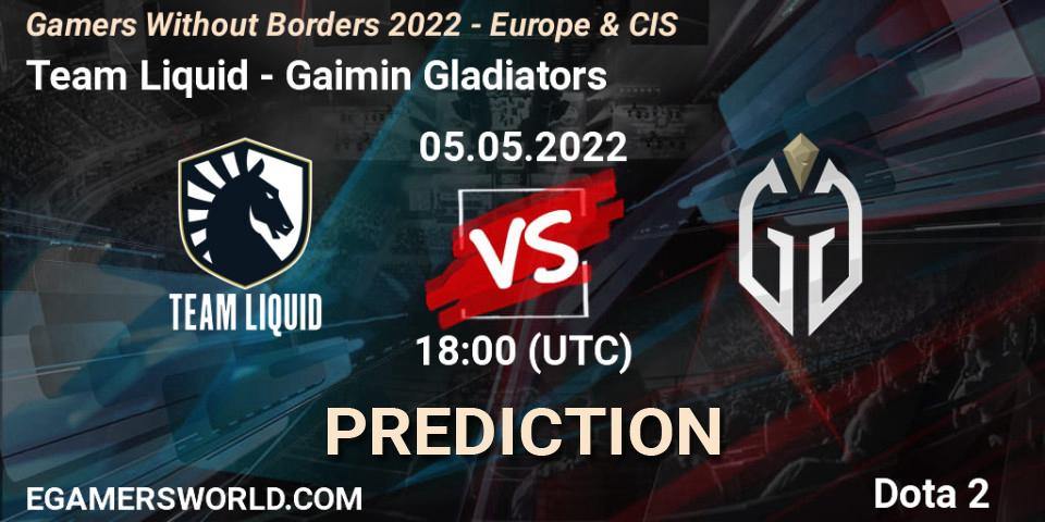 Team Liquid - Gaimin Gladiators: ennuste. 05.05.2022 at 17:55, Dota 2, Gamers Without Borders 2022 - Europe & CIS