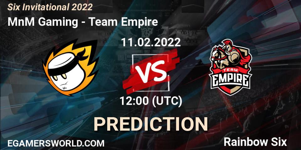 MnM Gaming - Team Empire: ennuste. 11.02.22, Rainbow Six, Six Invitational 2022
