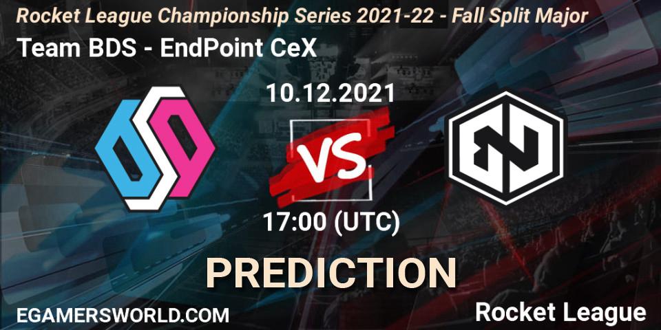 Team BDS - EndPoint CeX: ennuste. 10.12.2021 at 17:00, Rocket League, RLCS 2021-22 - Fall Split Major