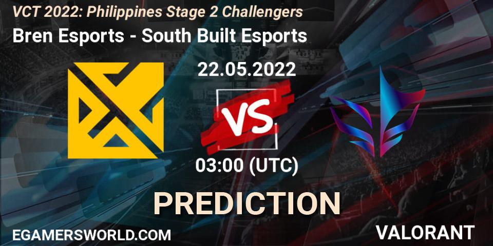 Bren Esports - South Built Esports: ennuste. 22.05.2022 at 03:00, VALORANT, VCT 2022: Philippines Stage 2 Challengers