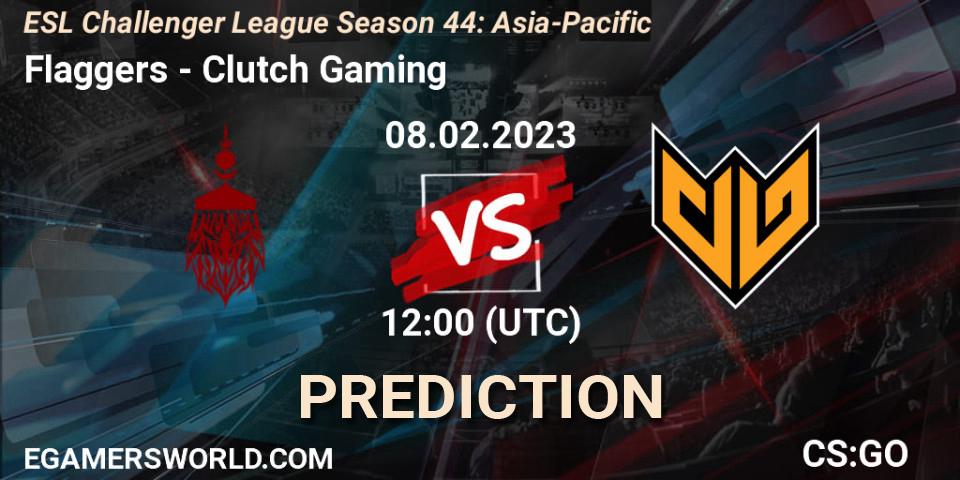 Flaggers - Clutch Gaming: ennuste. 08.02.23, CS2 (CS:GO), ESL Challenger League Season 44: Asia-Pacific