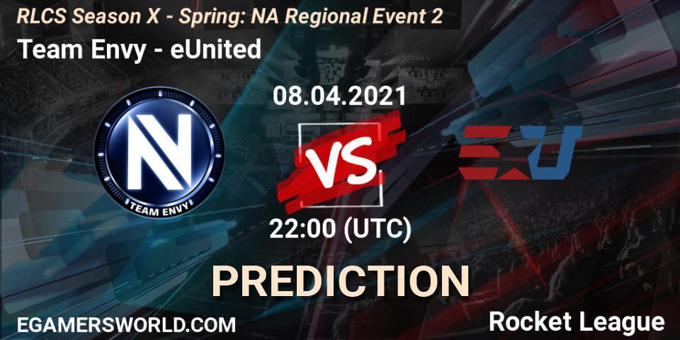 Team Envy - eUnited: ennuste. 08.04.2021 at 22:00, Rocket League, RLCS Season X - Spring: NA Regional Event 2