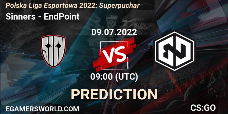 Sinners - EndPoint: ennuste. 09.07.2022 at 09:05, Counter-Strike (CS2), Polska Liga Esportowa 2022: Superpuchar