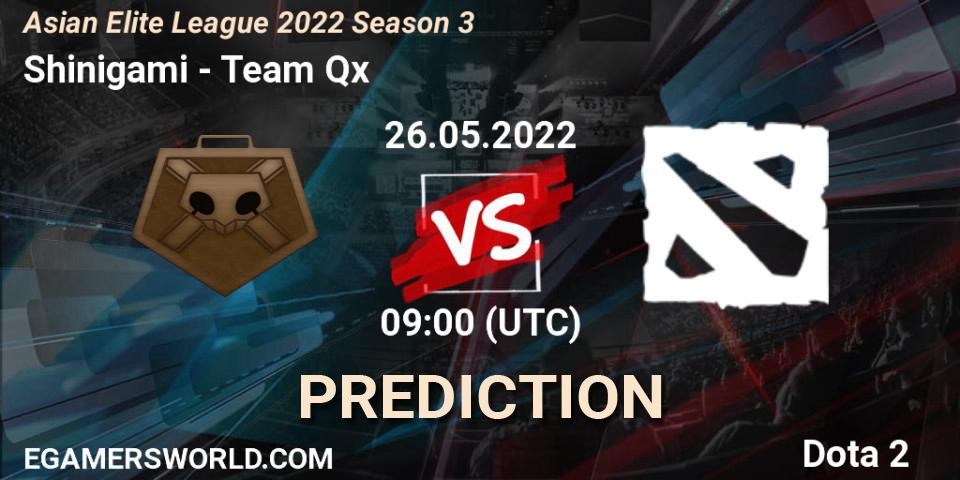 Shinigami - Team Qx: ennuste. 26.05.2022 at 08:56, Dota 2, Asian Elite League 2022 Season 3