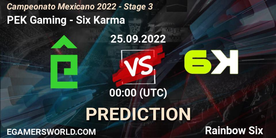 PÊEK Gaming - Six Karma: ennuste. 25.09.2022 at 00:00, Rainbow Six, Campeonato Mexicano 2022 - Stage 3
