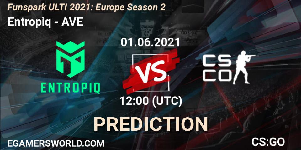 Entropiq - AVE: ennuste. 01.06.2021 at 12:00, Counter-Strike (CS2), Funspark ULTI 2021: Europe Season 2