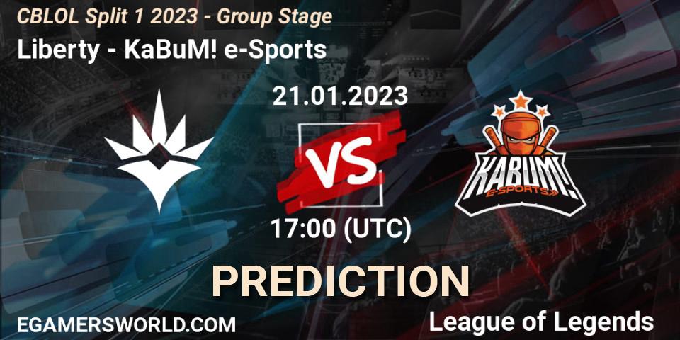 Liberty - KaBuM! e-Sports: ennuste. 21.01.2023 at 17:30, LoL, CBLOL Split 1 2023 - Group Stage