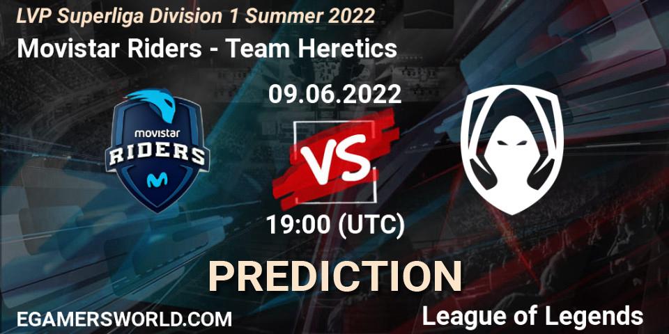 Movistar Riders - Team Heretics: ennuste. 09.06.2022 at 19:00, LoL, LVP Superliga Division 1 Summer 2022