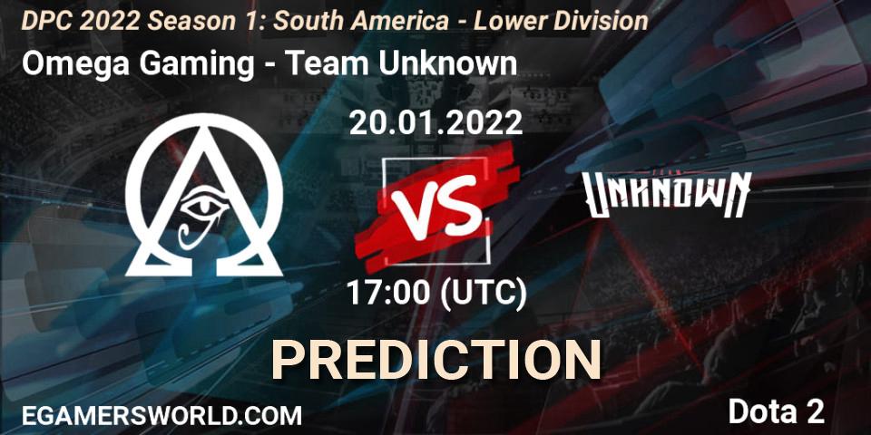 Omega Gaming - Team Unknown: ennuste. 20.01.22, Dota 2, DPC 2022 Season 1: South America - Lower Division