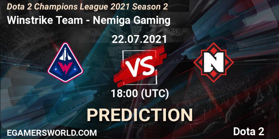 Winstrike Team - Nemiga Gaming: ennuste. 31.07.2021 at 18:00, Dota 2, Dota 2 Champions League 2021 Season 2